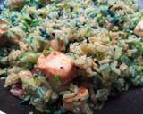 Coloured chicken stir fried rice recipe step 5 photo
