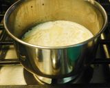 A picture of step 4 of Kheer/payasam with Quinoa, condensed milk and jaggery.