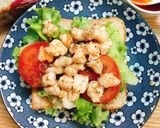 Hình bước làm 5 của món Sandwich trứng tôm