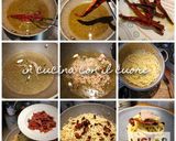 Foto del passaggio 1 della ricetta Trighetti "notte di San Lorenzo" con tonno e peperoni cruschi