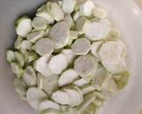 A picture of step 2 of Turai ki sabzi.(Ridge gourd).