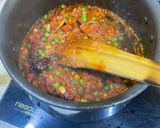 A picture of step 4 of Tomato rice in pan.