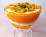 A picture of step 5 of Mango & passion fruit fool.