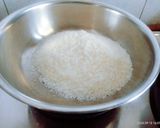 A picture of step 1 of Delicious healthy yummy desiccated coconut ladoo.