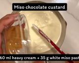 A picture of step 6 of Miso black sesame baked chocolate tart.