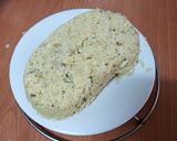 Foto del paso 3 de la receta: Pastel de merluza y coquinas con mayonesa en microondas