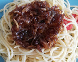 Foto del paso 9 de la receta: Espaguetis con cebolla caramelizada y yema curada