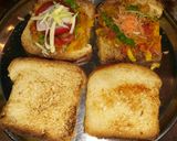 A picture of step 2 of Bread vegetable sandwich.
