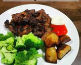 Gambar langkah 5 resipi Pan Fried Teriyaki Lamb Shoulder.