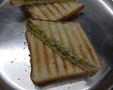 Cheesy Grilled Sandwich stuffed with leftover Aaloo Sabzi recipe step 4 photo