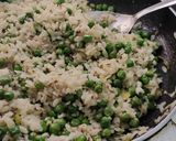 A picture of step 2 of Chura matar.