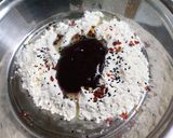 A picture of step 1 of Beetroot Rose Mathri.
