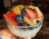 รูปขั้นตอนการทำที่ 6 ของ เต้าฮวยฟรุ๊ตสลัด (milk pudding with fruit salad)