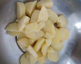 A picture of step 2 of Chatpata potato chat.