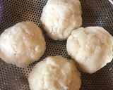 A picture of step 3 of Yam egg roll.