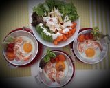 รูปขั้นตอนการทำที่ 2 ของ "กุ้งไซ้ไข่กระทะ / เอ้กอี้เอ้กซีฟู้ด"🍳🦐😋
