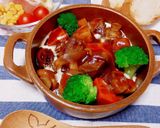 A picture of step 12 of Easy Beef Stew with Store-Bought Roux Using a Pressure Cooker.