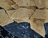 A picture of step 5 of Til ki chikki.