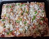A picture of step 5 of Pizza Bread😋🍕.