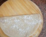 A picture of step 1 of Bell parathas.