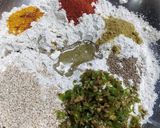 A picture of step 3 of Methi leaves pearl millet flour Dhebra.