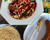 Balela: mediterrán csicseriborsó saláta grill kolbásszal recept fázis 4 fotója