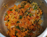 A picture of step 3 of Kathiyawadi Masala Khichdi.
