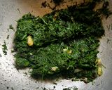 A picture of step 3 of Karnataka Style Palya or Shepu bhaji.