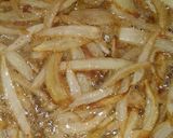 A picture of step 3 of Mujaddara (Lebanese Rice and Lentils).