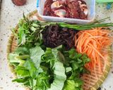 Hình bước làm 1 của món Miến xào lòng gà