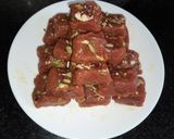 A picture of step 6 of Alphonso Mango burfi.