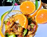 A picture of step 6 of Orange chicken.