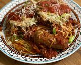 A picture of step 6 of Eggplant Parmesan.