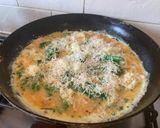 A picture of step 6 of Smoked salmon and Tenderstem broccoli (or asparagus) frittata.