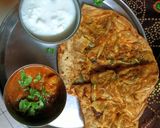 A picture of step 5 of Pyaaz Paratha kachori Style.