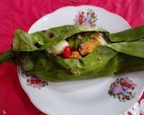 A picture of step 11 of Grilled rice in banana leaves #Asia food.