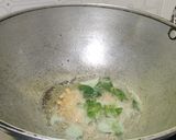A picture of step 6 of Maida chapati with kurma.