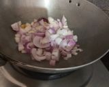 A picture of step 2 of Besan ke sabji.