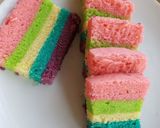 Foto langkah ke 7 dari resep Steamed rainbow cake.