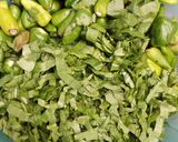 A picture of step 1 of Sarson Ka saag chicken.