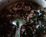 A picture of step 3 of Moringa leaves poriyal/drumstick leaves sabzi.