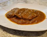 Foto del paso 6 de la receta: Filetes de ternera en salsa de pimientos verdes y rojos