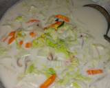 Sawi wortel lemak putih langkah memasak 3 foto