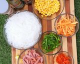 A picture of step 1 of Rice vermicelli stir fry.