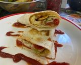 Une image de l'étape 2 de Wrap omelette.