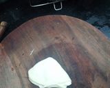 A picture of step 4 of Badam Puri.