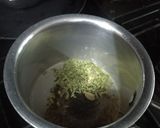 A picture of step 2 of Tulsi tea.