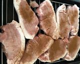 A picture of step 2 of Cinnamon and honey covered pork.