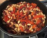 Une image de l'étape 13 de Haricots bicolores au chorizo,lard et poivrons grillés.