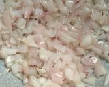 A picture of step 1 of Onion-Bhindi (okra) Sabji.
